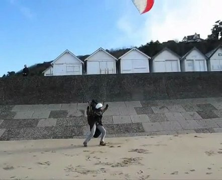 Parapente digue de Carolles 2 janvier 2010