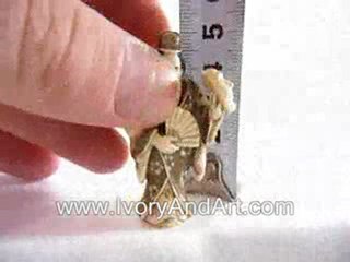 Mammoth ivory netsuke - Japanese Actress