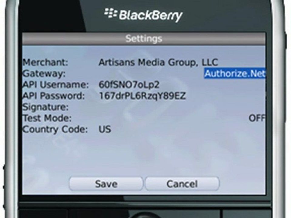 FREE Credit Card Processing for BlackBerry - 1 of 2