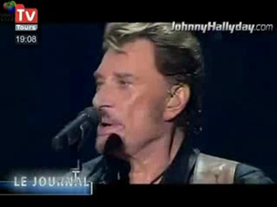 johnny hallyday 16.12.2009 t.v tours (le journal)