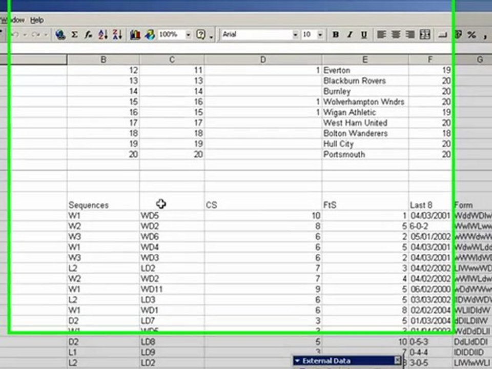 Sports Handicapping Microsoft Excel