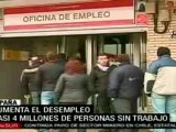 Desempleo lleva a nivel histórico en España