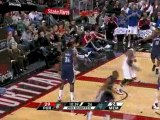 NBA Jerryd Bayless throws up a nice lob to LaMarcus Aldridge