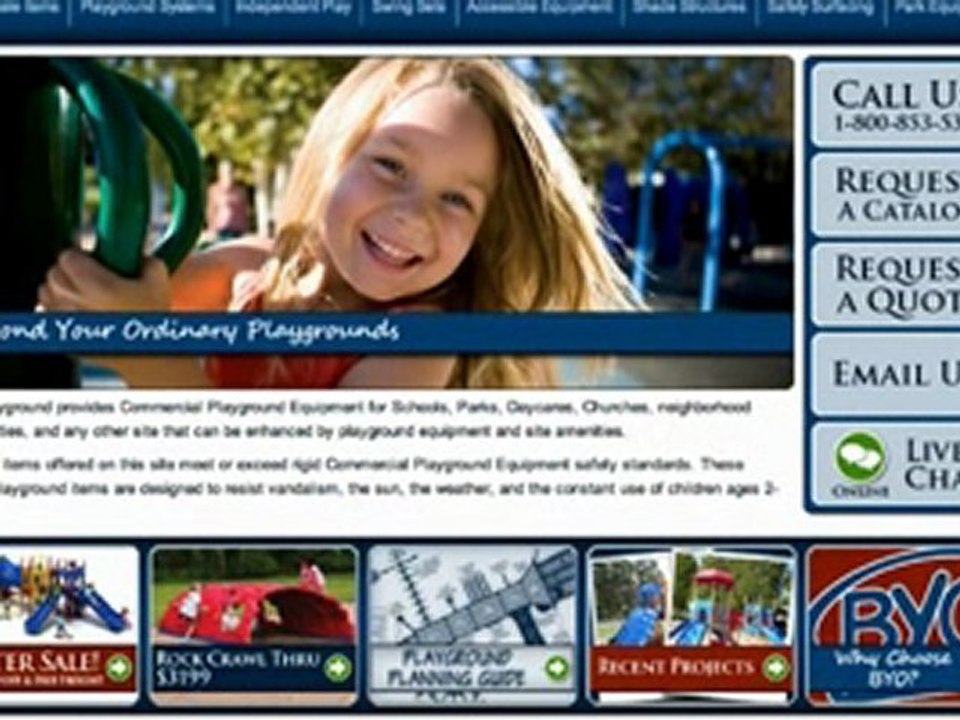 Playground Equipment Website Overview