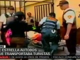 Turistas heridos por accidente de autobús en Perú
