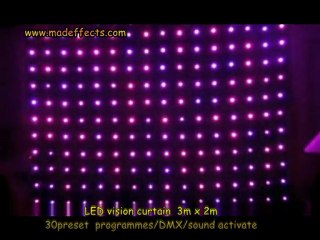 LED vision curtain P20 3m x 2m model www.madeffects.com