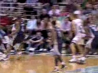 NBA Andrei Kirilenko passes between his legs to Wesley Mathe