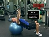 Swiss Ball Incline Chest Press