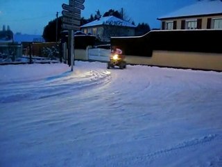 kxr sur la neige,virage loupé