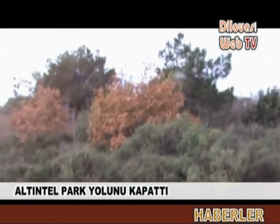 ALTINTEL  PARK YOLUNU KAPATTI
