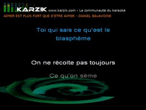Daniel Balavoine - Aimer est plus fort que d'être aimer