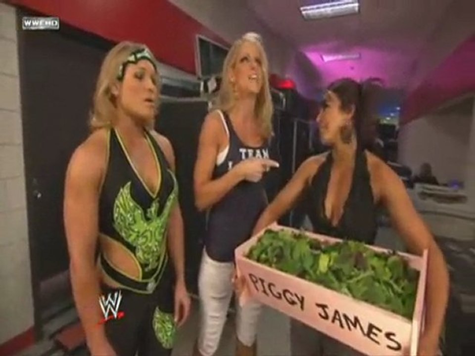 Beth Phoenix, Michelle McCool & Layla Backstage