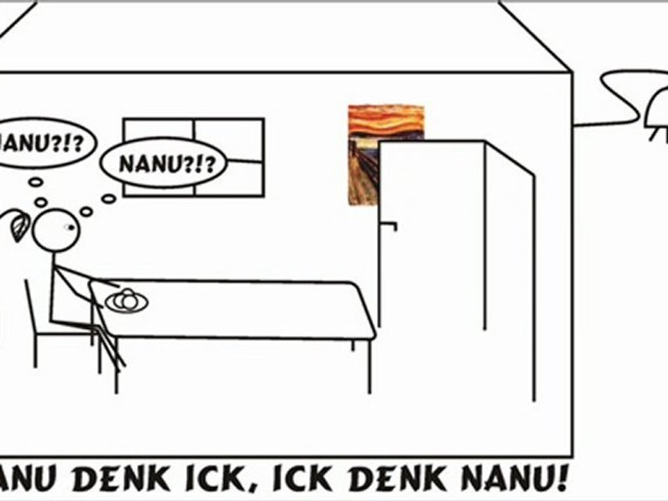 Ick sitze da und esse klops