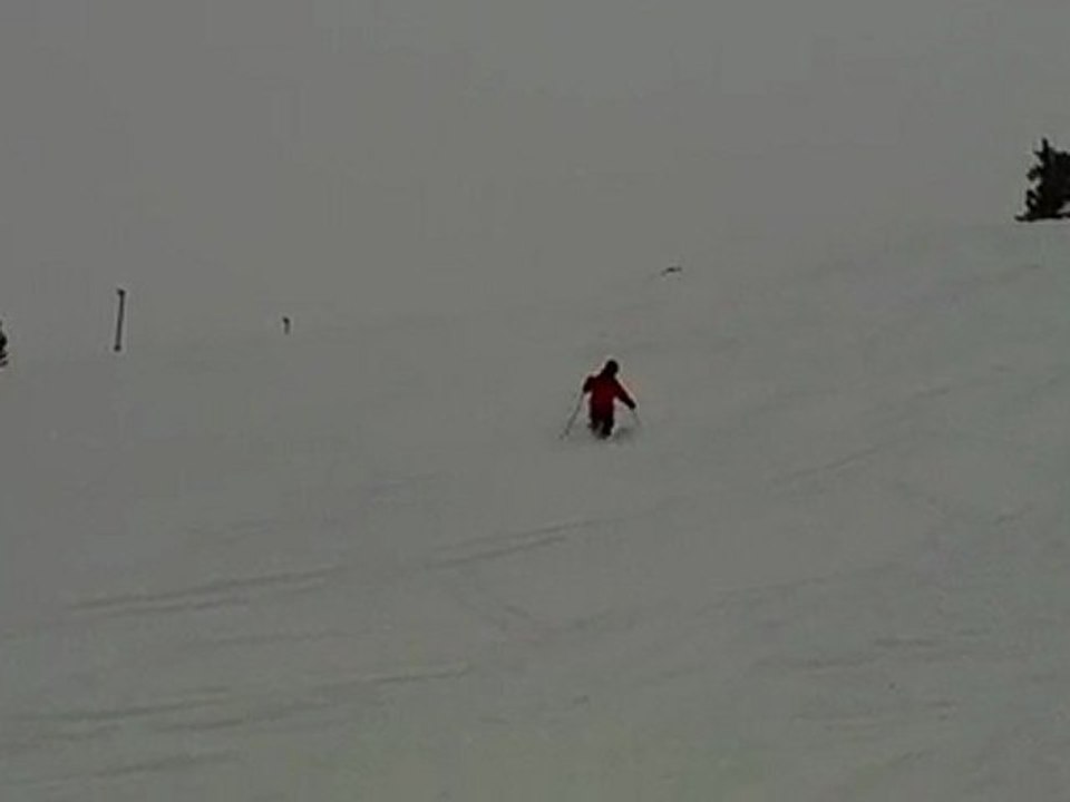 neige toujours, premiers essais en poudreuse