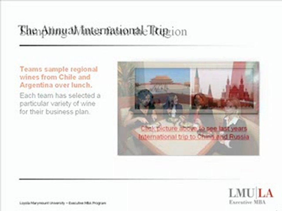 LMU EMBA 2010 Class Trip