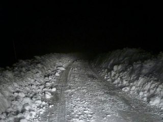 Tempête de neige sur la route de Montbuzat matin et soir