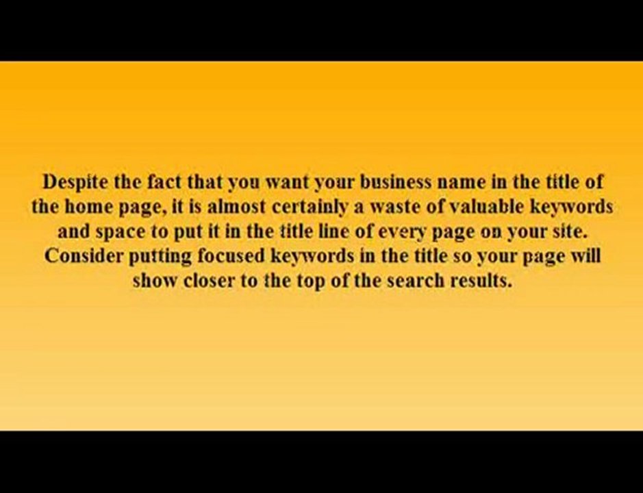 MLM Marketing Tips - Put Keywords In Page Title