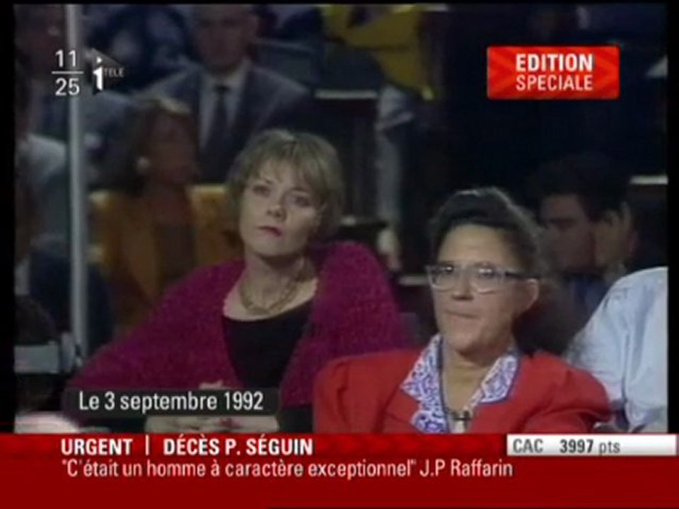 la mort de P.Seguin i TELE édition spéciale