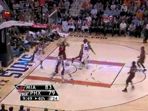NBA Mario Chalmers drives and gives the fancy dish to Dorell