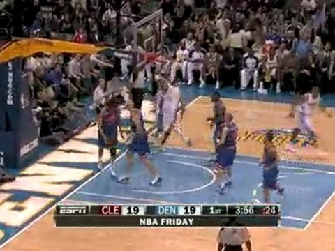 NBA Kenyon Martin completes the two-hand putback dunk with a