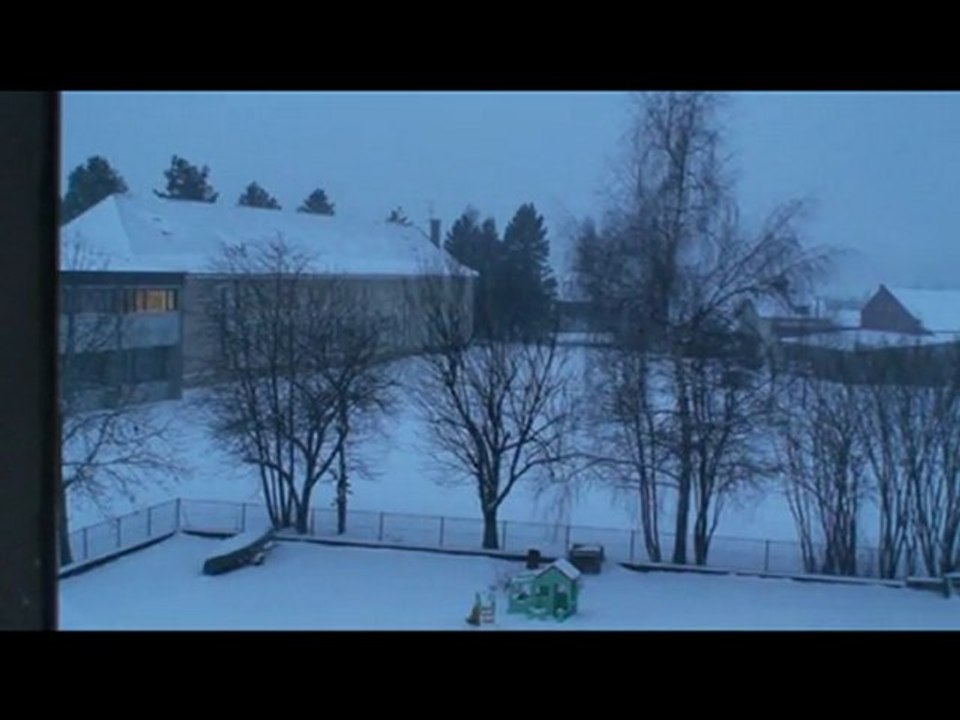 neige dans le jura en accéléré