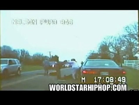 Truck Slams Into Cop -Help. He Hit Me-