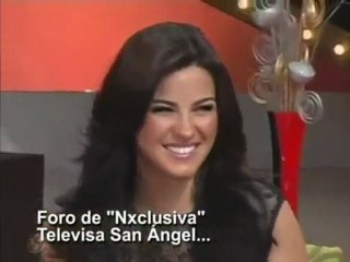 Maite Perroni en "tras de cámaras" de la entrevista en NX