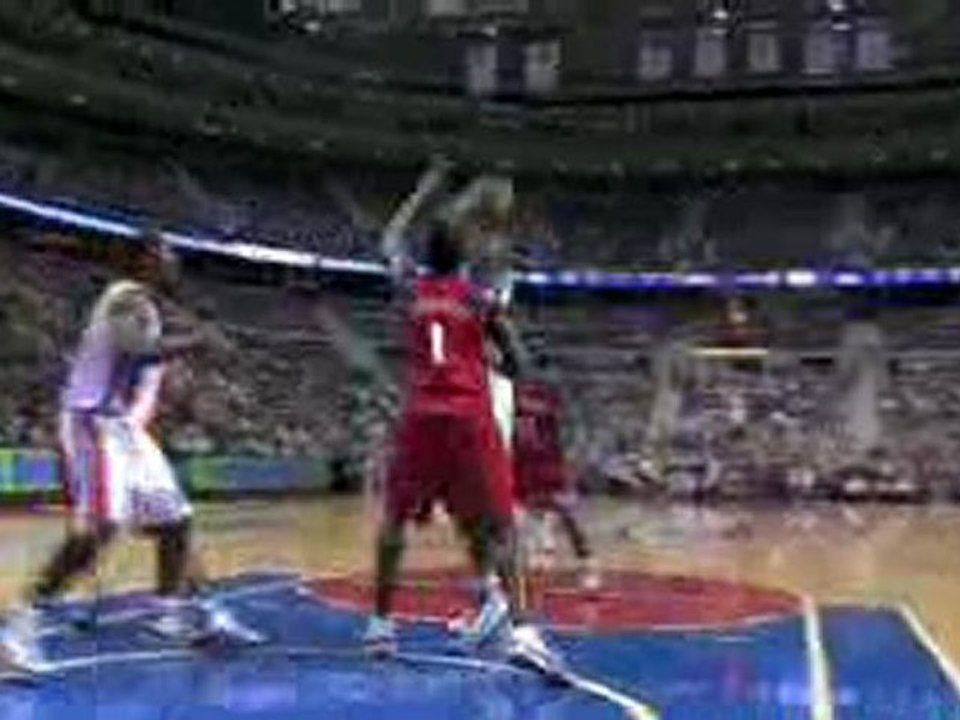 NBA Ben Wallace follows through with an emphatic flush off t