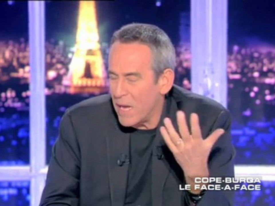 Copé face à une jeune femme en burqa chez Ardisson 1/2