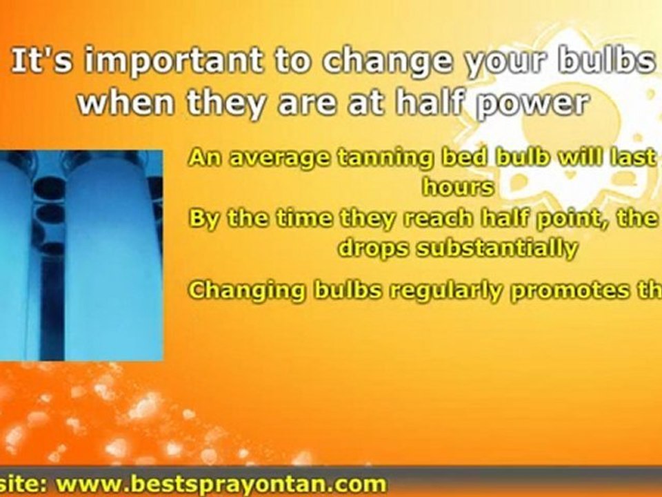 Info about tanning bed bulbs