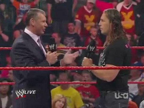 WWE Raw Bret Hart vs Vince McMahon 2010 01 04
