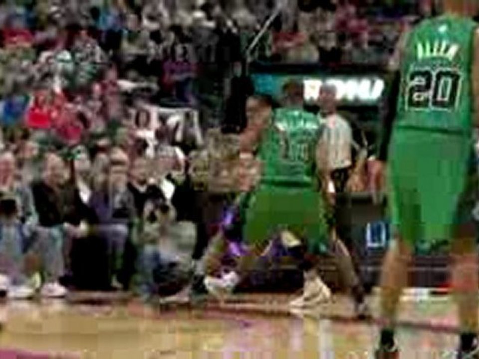 NBA Chris Bosh fights for position down low and crushes one