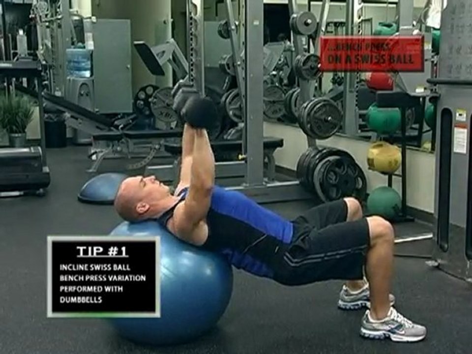Exercise Ball Chest Training Exercise