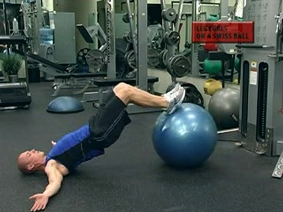 Exercise Ball Hamstring Curls | Swis ball leg curl