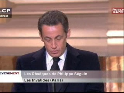 Discours de Nicolas Sarkozy aux Obsèques de Philippe Séguin
