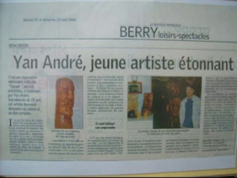 Articles de JOURNAUX & BIOGRAPHIE de Yann André artiste