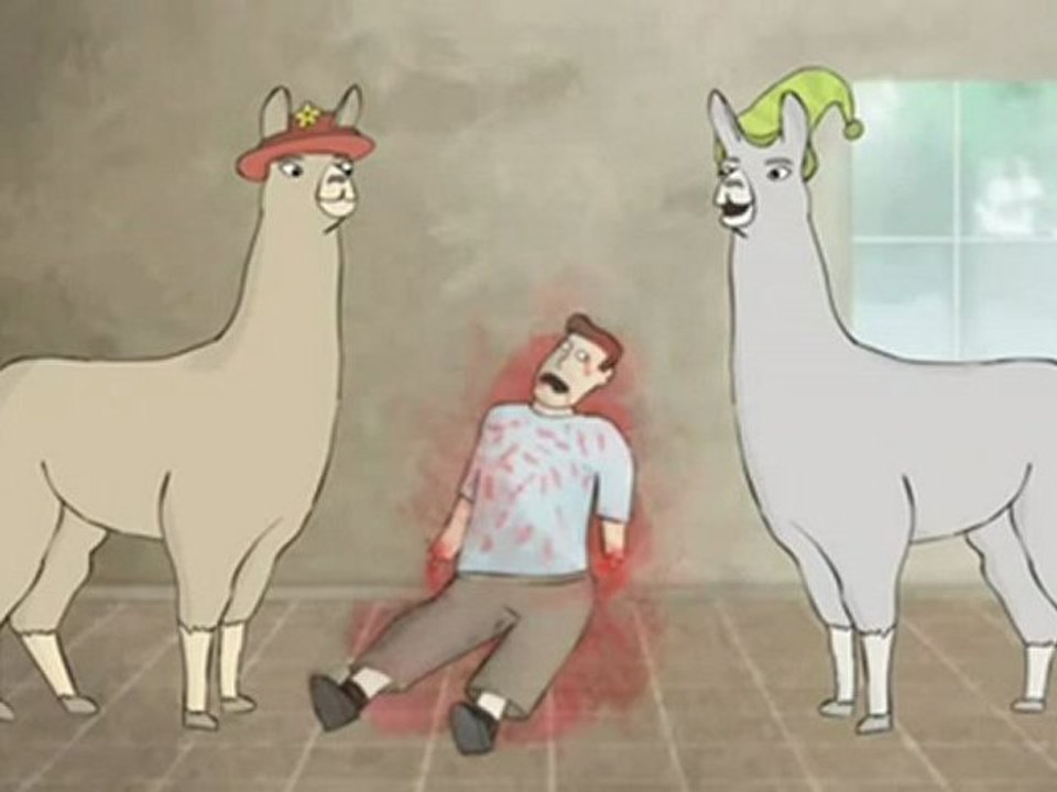Llamas with hats