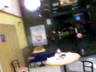 Angry Man hits the deck in Burger King Dublin