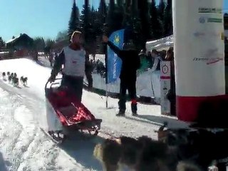 Jo Are and Per Olav arriving in Praz de Lys