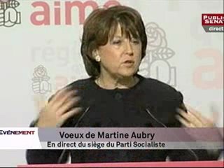 EVENEMENT,Voeux de Martine Aubry