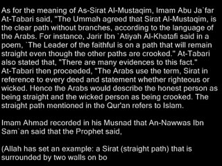 Fatiha & meaning of Right path