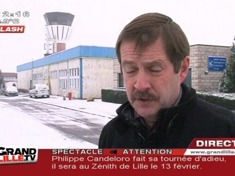 Le personnel de l'aviation civile en grève (Lille Lesquin)