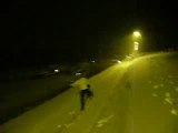 courir sous la neige