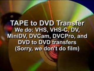 Tape to DVD Transfer Service Wilkes-Barre