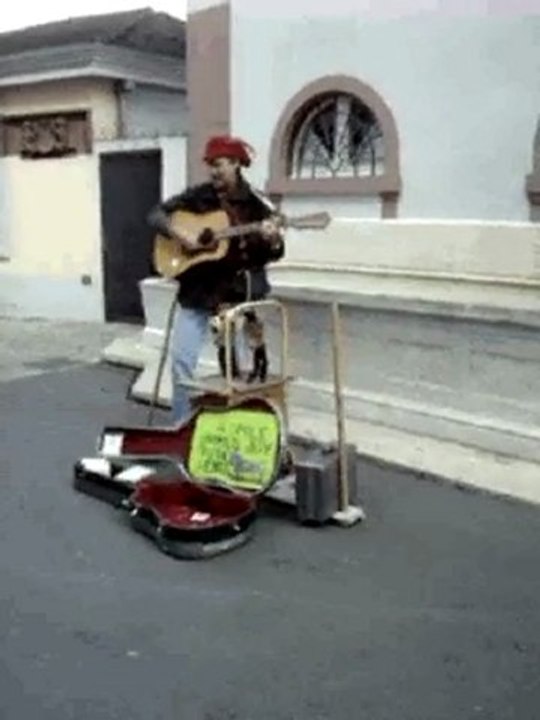 Street singer in Basel