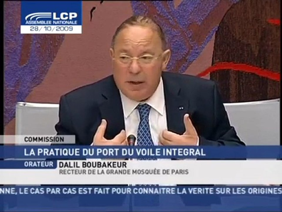 Dalil Boubakeur - commission sur le Niqab 3/4