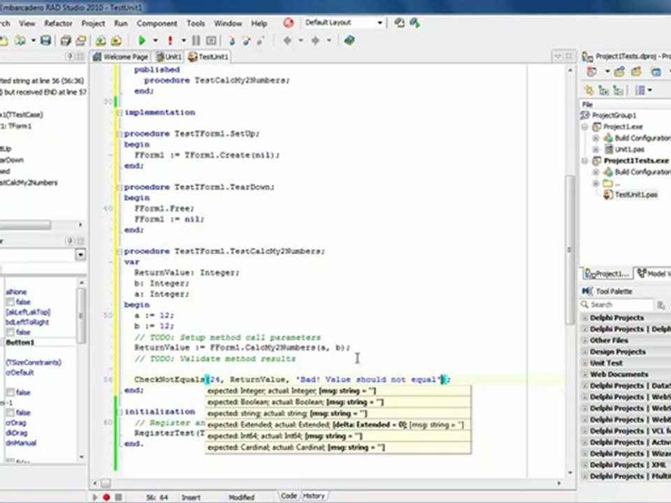 Delphi Unit Testing