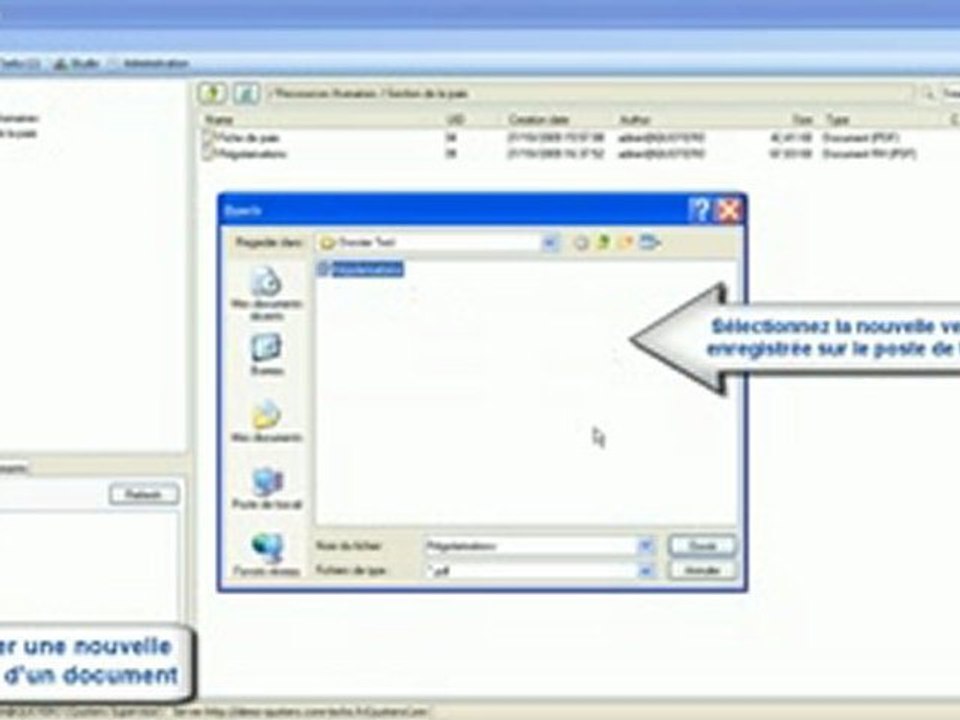 Manipulation des documents sur Quotero