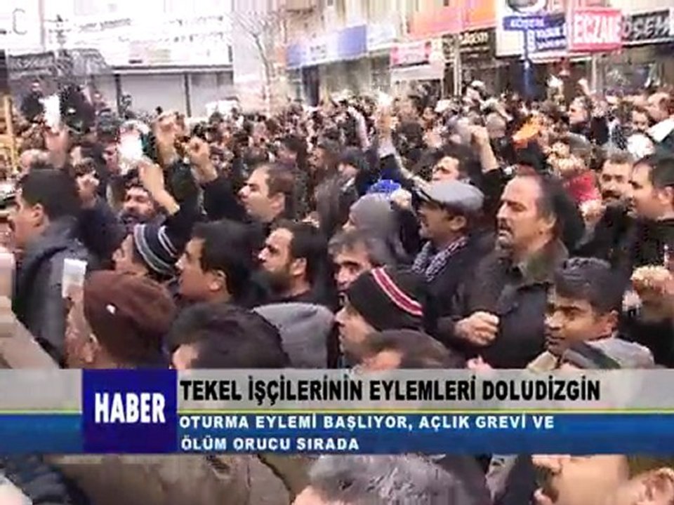 Kanal 12 | TEKEL İŞÇİLERİNİN EYLEMLERİ DOLUDİZGİN