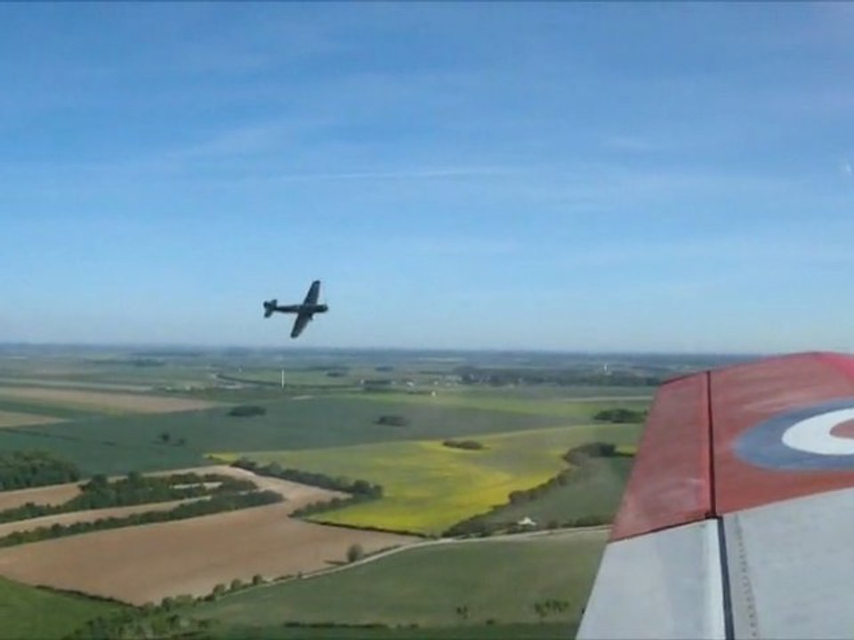 Vol en Chipmunk au dessus de la baie de Somme